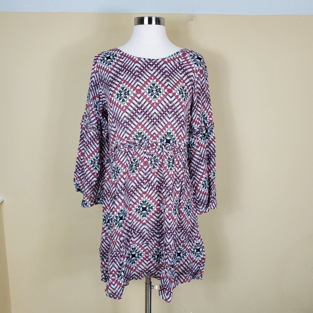 William Rast Geometric Sandra Babydoll Dress Size M
